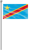 Nationalflagge Kongo (demokratische Republik)