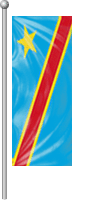 Nationalflagge Kongo (demokratische Republik)