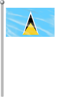 Nationalflagge St. Lucia