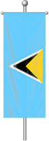 Nationalflagge St. Lucia