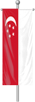 Nationalflagge Singapur