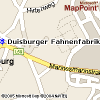 Anfahrtskizze Duisburger Fahnenfabrik